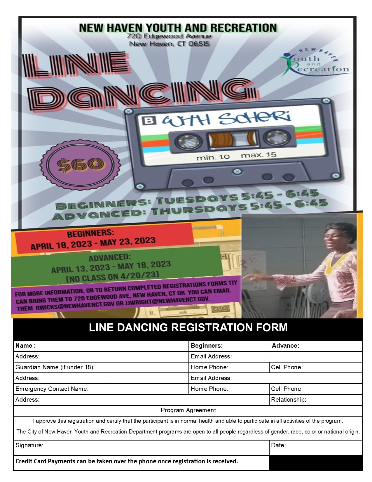 Line Dancing april and may 2023
