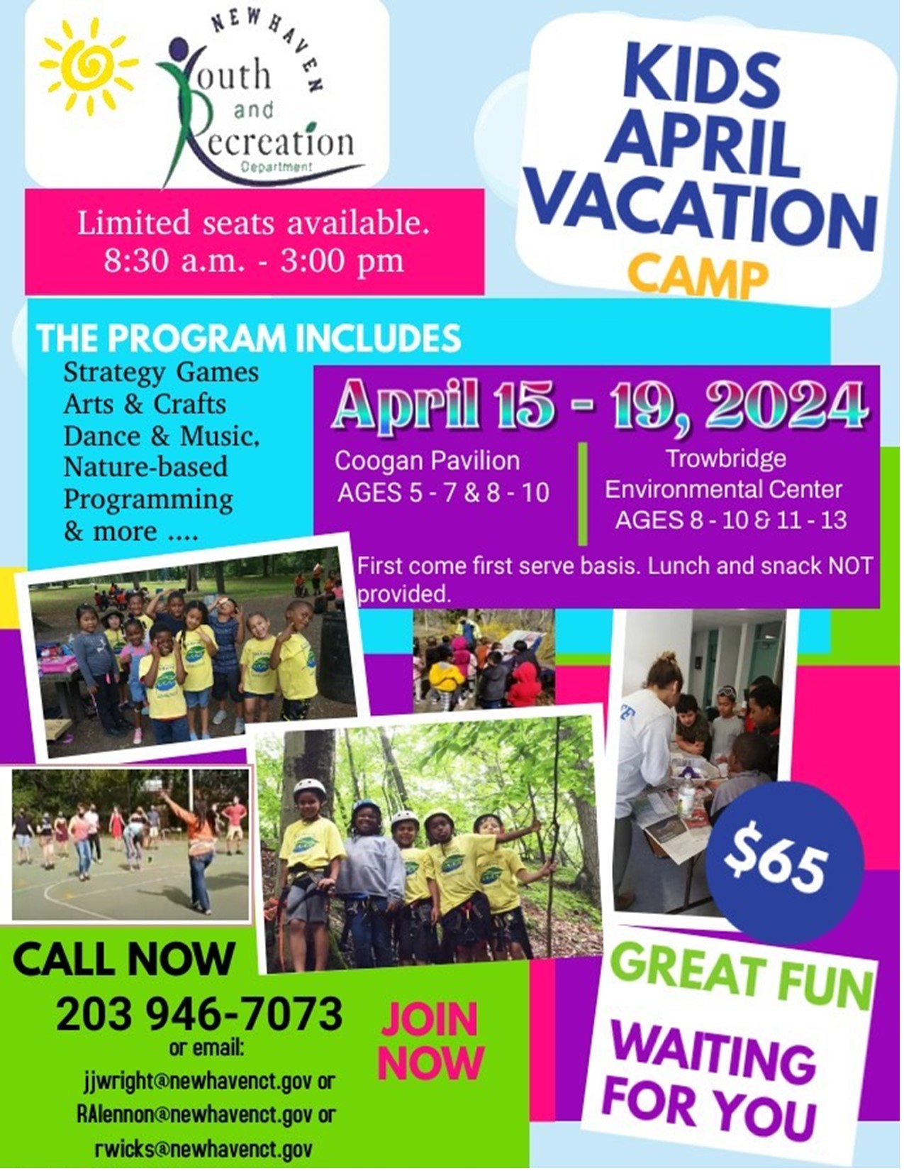 Vacation camp flyer 2024