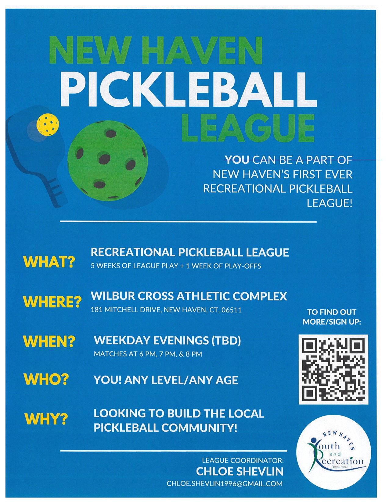New Haven Pickleball League 2024